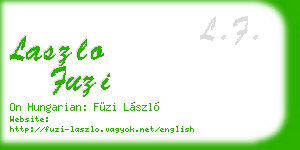 laszlo fuzi business card