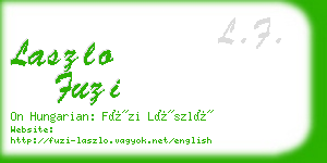 laszlo fuzi business card